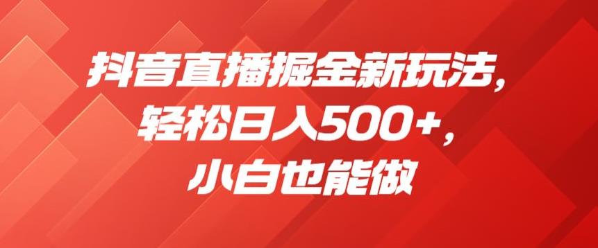 抖音直播掘金新玩法，轻松日入500+，小白也能做【揭秘】-中创网_专注互联网创业,项目资源整合