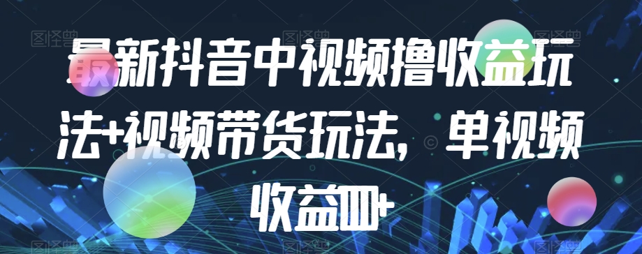 全新抖音里短视频撸盈利游戏玩法 短视频带货，单视频收益1000-中创网_专注互联网创业,项目资源整合