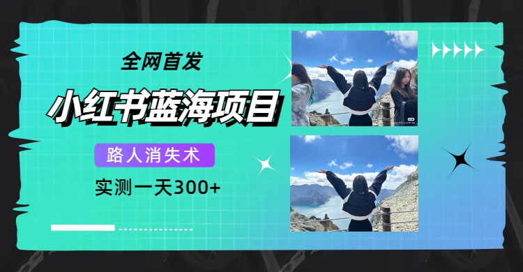 （7537期）独家首发，小红书的蓝海项目，过路人消失术，评测一天300 （实例教程 专用工具）-中创网_专注互联网创业,项目资源整合