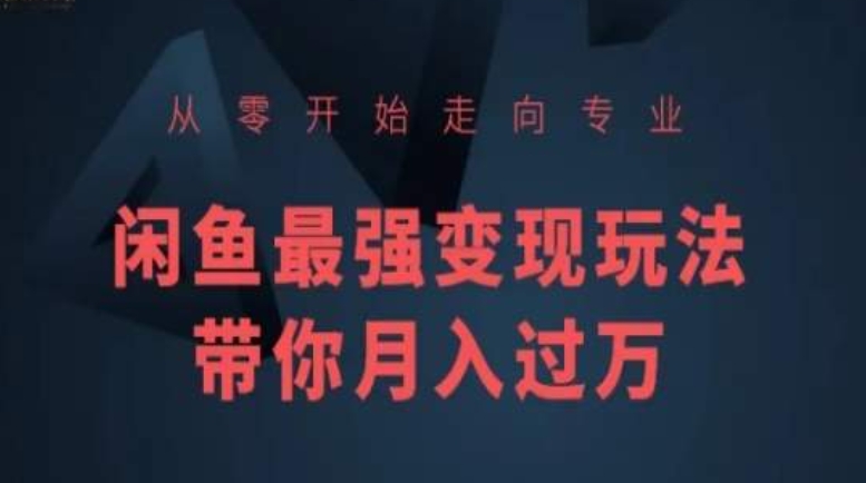 从零开始走向专业，闲鱼最强变现玩法带你月入过万-中创网_专注互联网创业,项目资源整合