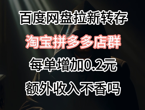针对拼多多淘宝虚拟店的百度网盘拉新，每订单多0.2元额外收入-中创网_专注互联网创业,项目资源整合