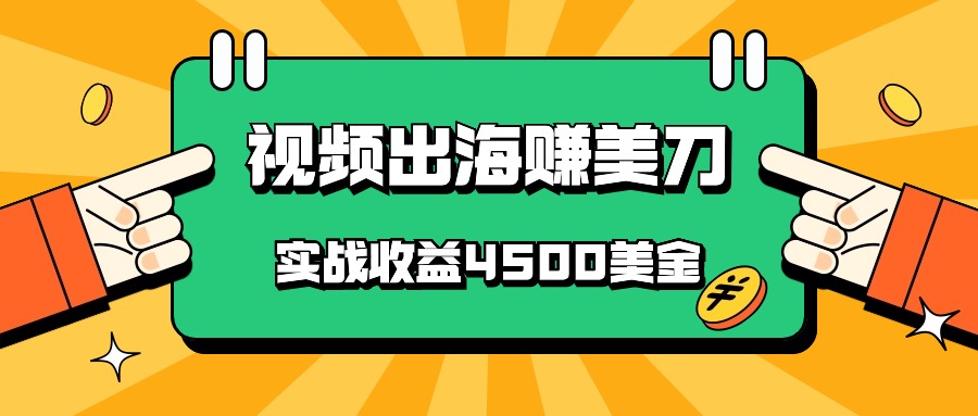 中国爆款短视频出航赚美金，实战演练盈利4500美元，大批量没脑子运送，无需经验直接上手-中创网_专注互联网创业,项目资源整合