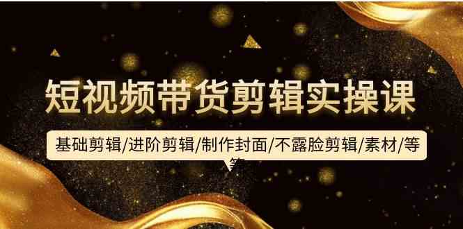 短视频卖货视频剪辑实操课：基本视频剪辑/升阶视频剪辑/制作封面/不露脸视频剪辑/素材内容/等-中创网_专注互联网创业,项目资源整合