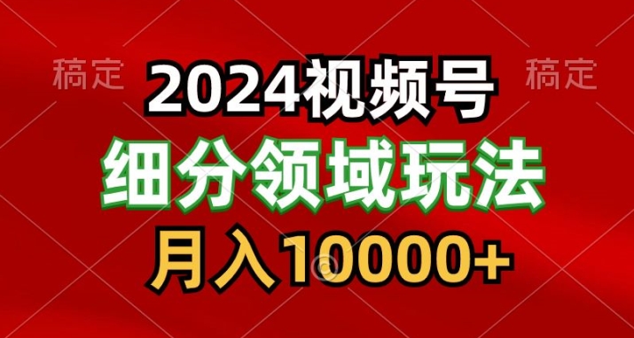 2024视频号分成计划细分领域爆款搬运玩法，每天5分钟，月入1W+-中创网_专注互联网创业,项目资源整合
