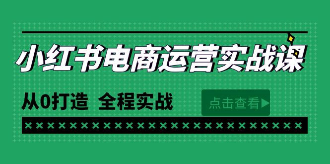 （9946期）全新小红书的·网店运营实战演练课，从0打造出  全过程实战演练（65节视频课程）-中创网_专注互联网创业,项目资源整合