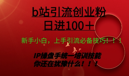 日引创业粉 100+ b 站全套打法【实操教学】不容错过-中创网_专注互联网创业,项目资源整合