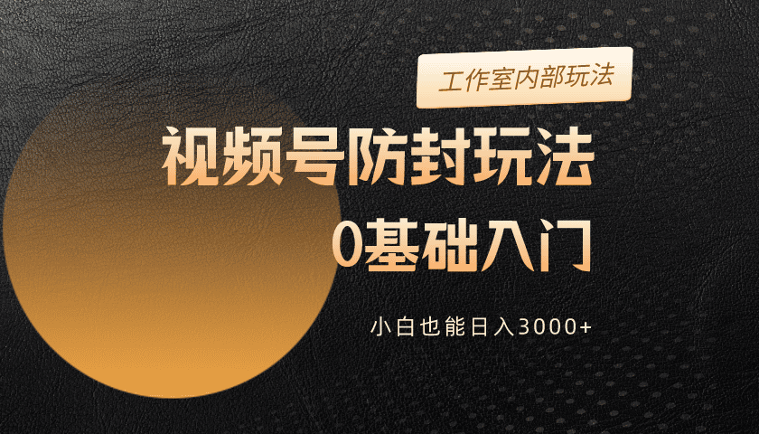 （10107期）2024微信视频号更新封号游戏玩法，零基础入门，新手也可以日入3000-暖阳网-中创网,福缘网,冒泡网资源整合-中创网_专注互联网创业,项目资源整合