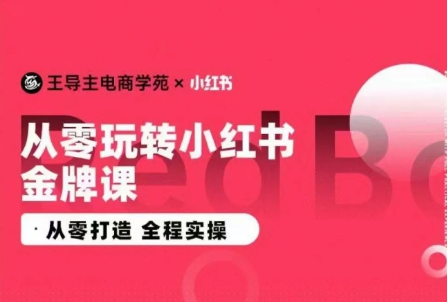 王导主·小红书电商运营实操课，​从零打造  全程实操-中创网_专注互联网创业,项目资源整合