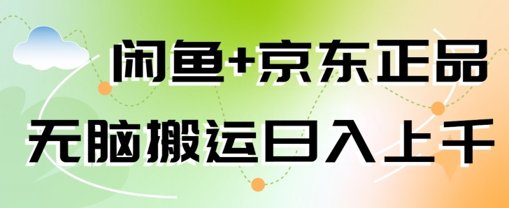 闲鱼+京东正品，无脑搬运赚差价，非常适合新手-中创网_专注互联网创业,项目资源整合