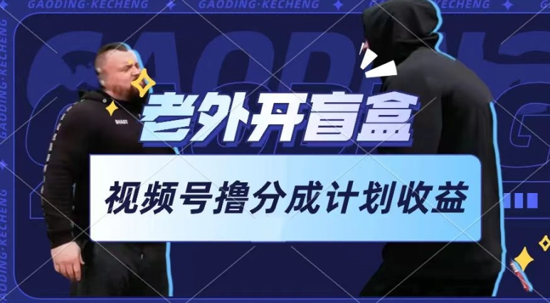 老外开盲盒视频，撸视频号分成计划收益，每天只需一小时，新手小白轻松上手【揭秘】-中创网_专注互联网创业,项目资源整合