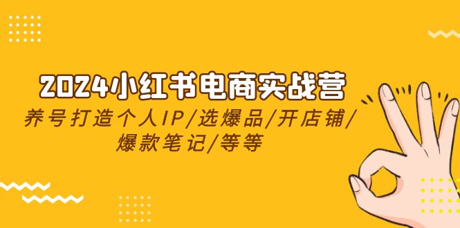 2024小红书电商实战营，起号打造出IP/选爆款/开店铺/爆品手记/等（24节）-中创网_专注互联网创业,项目资源整合