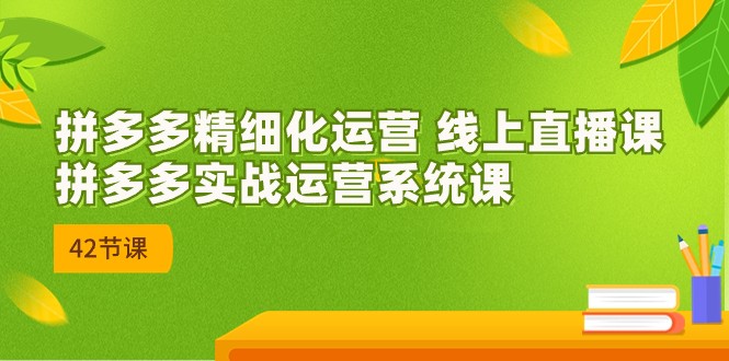 拼多多精细化运营 线上直播课：拼多多实战运营系统课（更新47节）-中创网_专注互联网创业,项目资源整合