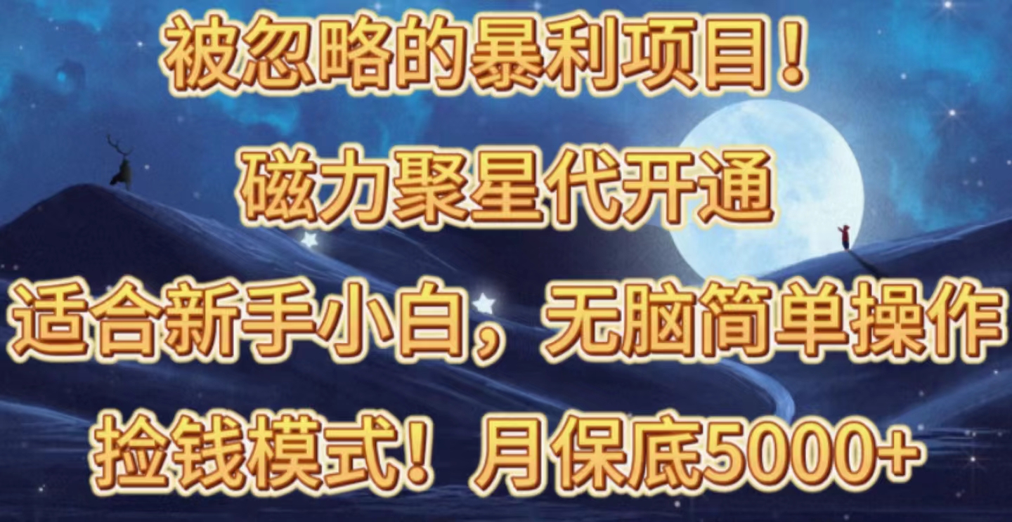 （10245期）被忽视赚钱项目！磁力聚星代开启拾钱方式，轻轻松松月入五六千-中创网_专注互联网创业,项目资源整合
