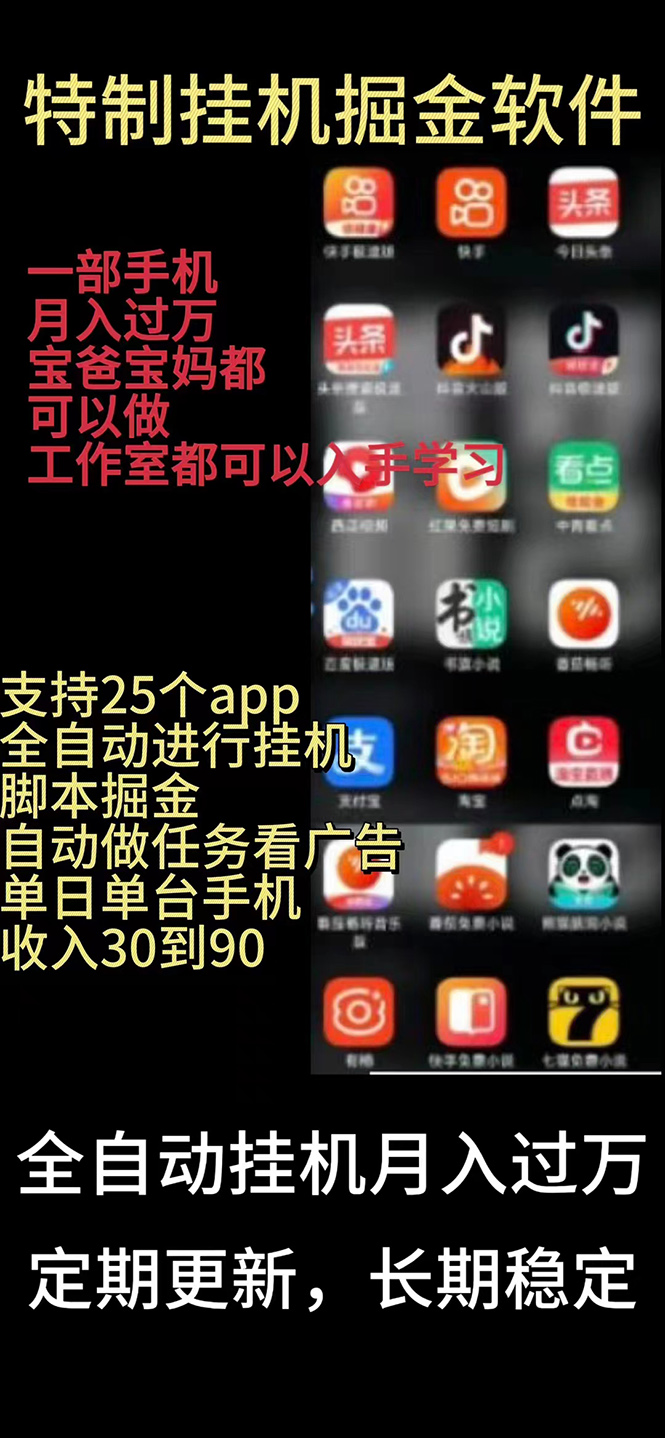 （10769期）挂机24小时轻松日入500+，欢迎大家来对接，特别适合宝爸宝妈工作室学生党-中创网_专注互联网创业,项目资源整合