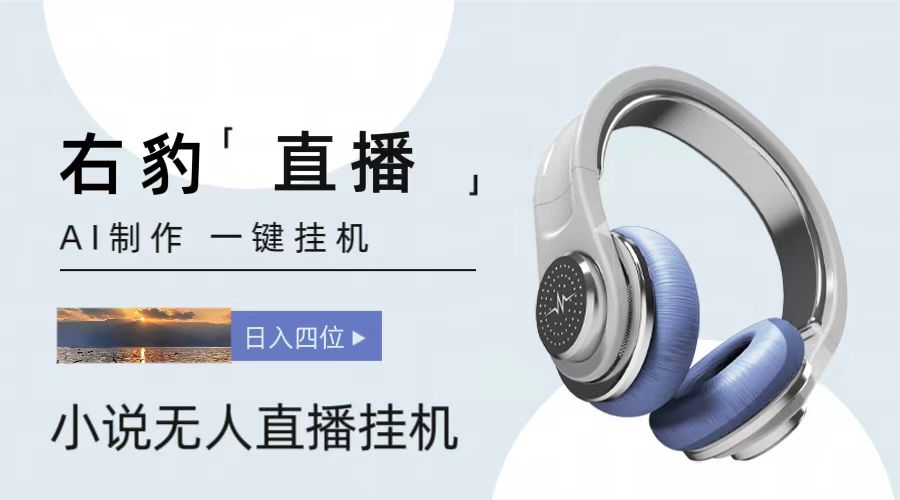 右豹小说集无人直播放置挂机吸钱新项目，简便易行收益稳定， 月入1000-中创网_专注互联网创业,项目资源整合