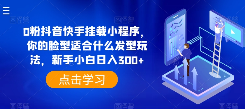 0粉抖音和快手初始化微信小程序，你脸型适合的发型游戏玩法，新手入门日入300 【揭密】-中创网_专注互联网创业,项目资源整合