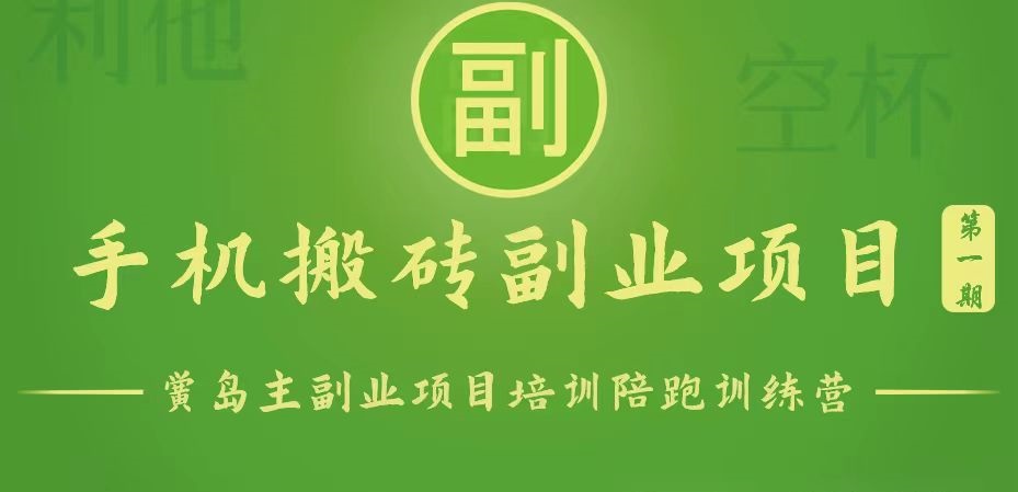 手机搬砖小副业项目训练营1.0，能用手机做的简单小副业-中创网_专注互联网创业,项目资源整合