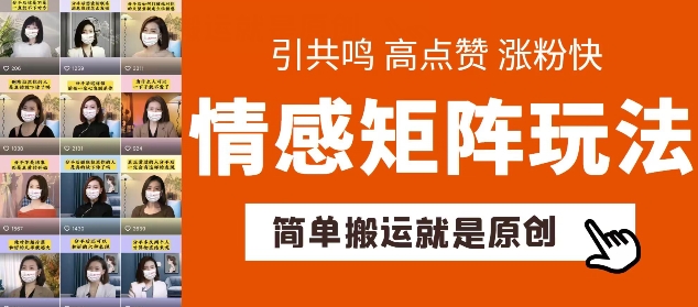简易运送，情绪引流矩阵游戏玩法，增粉速度更快，可卖货，可养号【揭密】-中创网_专注互联网创业,项目资源整合