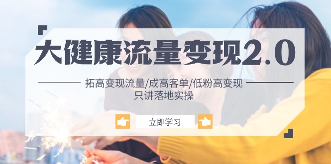 （10871期）大健康产业 总流量 转现2.0：拓高转现 总流量/成高客单/低筋粉高转现/只谈落地式实战演练-中创网_专注互联网创业,项目资源整合