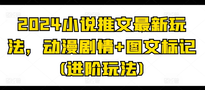 2024小说推文全新游戏玩法，动漫剧情 图文并茂标识(升阶游戏玩法)-中创网_专注互联网创业,项目资源整合