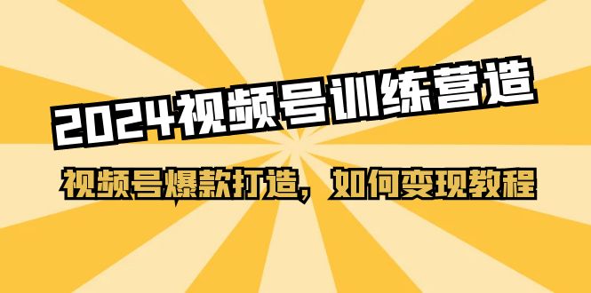 （11135期）2024视频号训练营，视频号爆款打造，如何变现教程（20节课）-中创网_专注互联网创业,项目资源整合