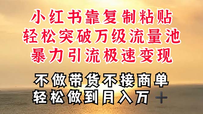 （11139期）深层揭秘小红书，靠复制粘贴，一周突破万级流量池，无脑搬运，暴力引流…-中创网_专注互联网创业,项目资源整合