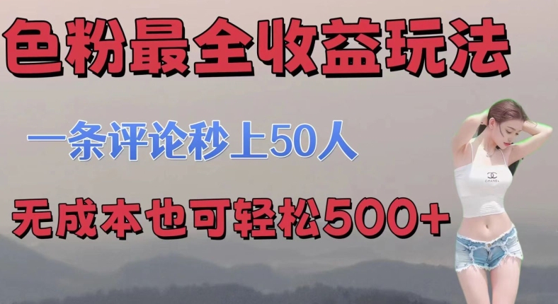 se粉最全收益玩法 一条评论秒上50人 无成本也可轻松500+-中创网_专注互联网创业,项目资源整合