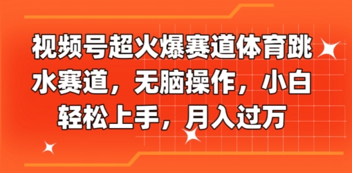 视频号超火爆赛道体育跳水赛道，无脑操作，小白轻松上手，月入过万-中创网_专注互联网创业,项目资源整合