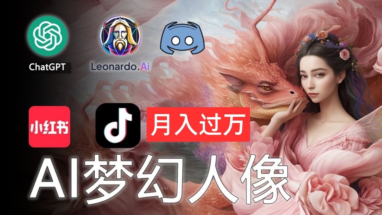 （11575期）AI摄影梦幻人像：零基础也能月入过万的秘密-中创网_专注互联网创业,项目资源整合