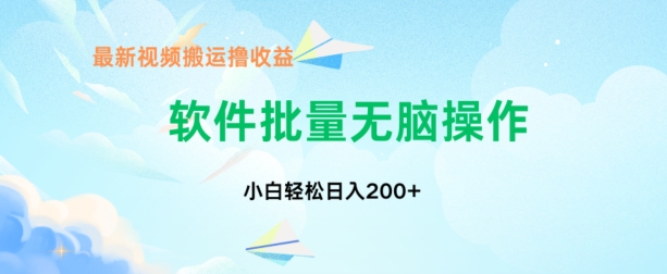 中视频搬运玩法，单日200+无需剪辑，新手小白也能玩-中创网_专注互联网创业,项目资源整合