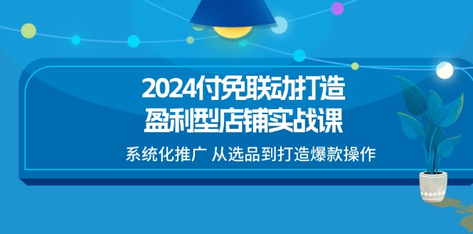 2024付免连动打造出赢利型店面实战演练课，专业化营销推广 从选款到推出爆款实际操作-中创网_专注互联网创业,项目资源整合