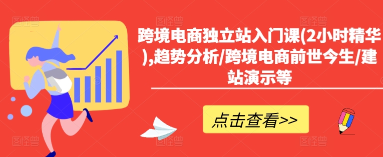 跨境电商独立站入门课(2小时精华),趋势分析/跨境电商前世今生/建站演示等-皓哥创业笔记