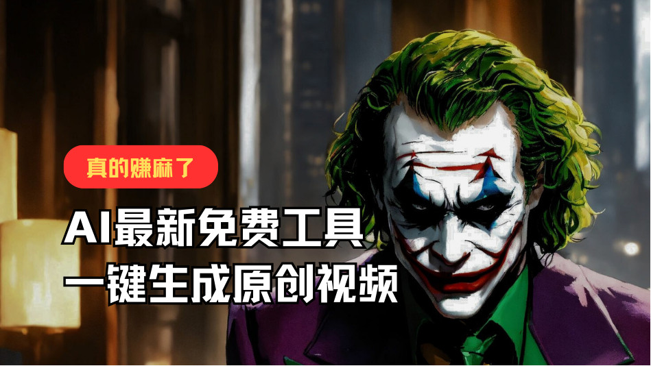 最新免费AI专用工具，一键生成原创短视频，佛性运送，轻轻松松月入10000 ！-中创网_专注互联网创业,项目资源整合