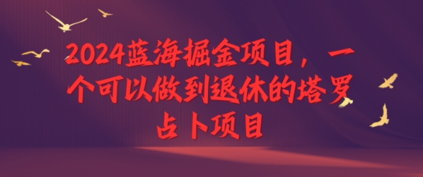 2024瀚海掘金队新项目，一个能做到退休塔罗牌占卜新项目-中创网_专注互联网创业,项目资源整合