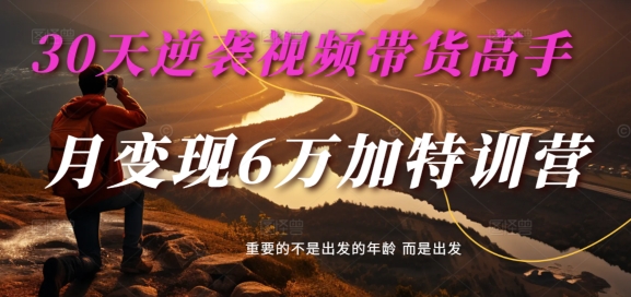30天逆袭视频卖货大神，单月转现6万加夏令营-小麦甜-中创网_专注互联网创业,项目资源整合