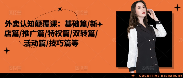 外卖送餐认知能力刷新课：基础篇/新店开业篇/营销推广篇/权利篇/双转篇/主题活动篇/方法篇等-中创网_专注互联网创业,项目资源整合
