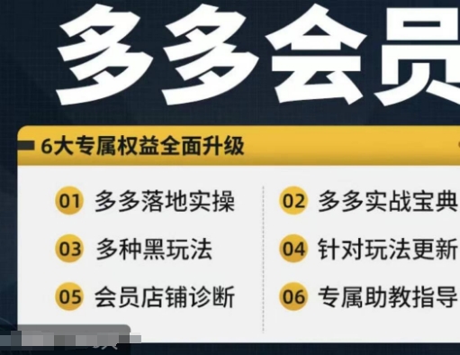 拼多多会员，拼多多平台实战演练秘笈 实战演练落地式实际操作，从初学者到高级具体内容全覆盖-中创网_专注互联网创业,项目资源整合