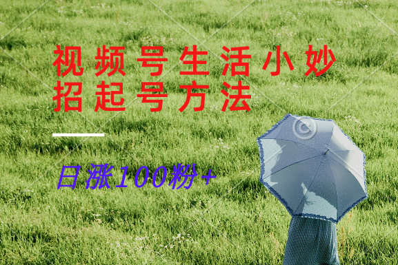 微信视频号生活小窍门共享跑道， 养号增粉新的方法，日涨100粉-中创网_专注互联网创业,项目资源整合