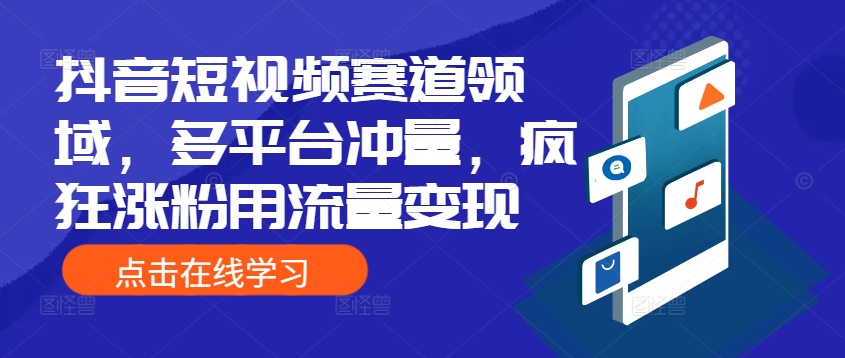 抖音短视频赛道领域，多平台冲量，疯狂涨粉用流量变现-中创网_专注互联网创业,项目资源整合