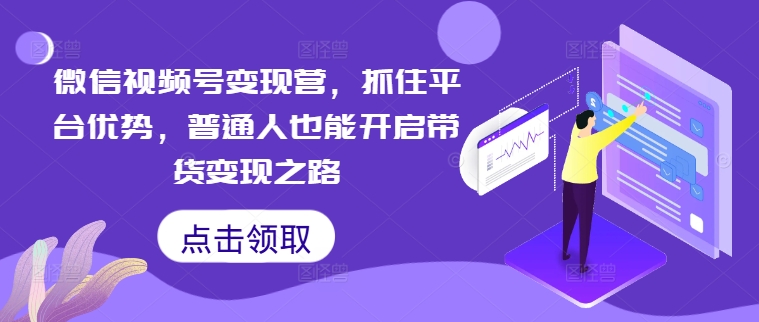 微信视频号变现营，抓住平台优势，普通人也能开启带货变现之路-番茄副业网
