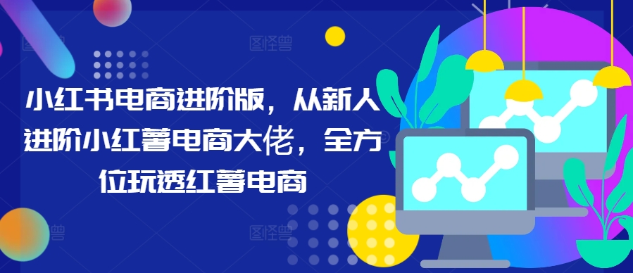 小红书电商进阶版，从新人进阶小红薯电商大佬，全方位玩透红薯电商-番茄副业网