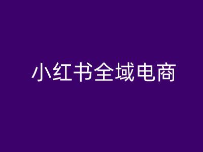 小红书全域电商，小红书电商教程-皓哥创业笔记