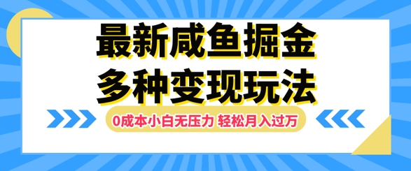 最新咸鱼掘金玩法，0成本小白无压力，多种变现方式，轻松月入过W-中创网_专注互联网创业,项目资源整合