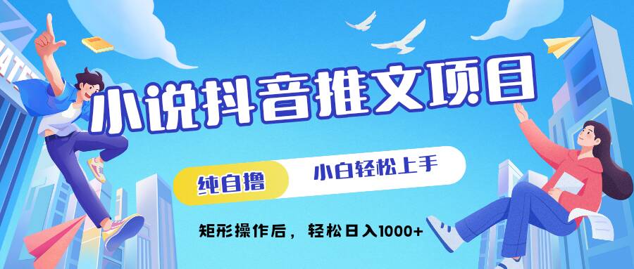 小说抖音推文项目，纯自撸，小白轻松上手，矩形操作后，轻松日入几张-中创网_专注互联网创业,项目资源整合