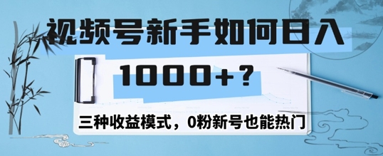 微信视频号新手怎么日入1k？三种盈利方式，0粉小号也可以受欢迎-中创网_专注互联网创业,项目资源整合