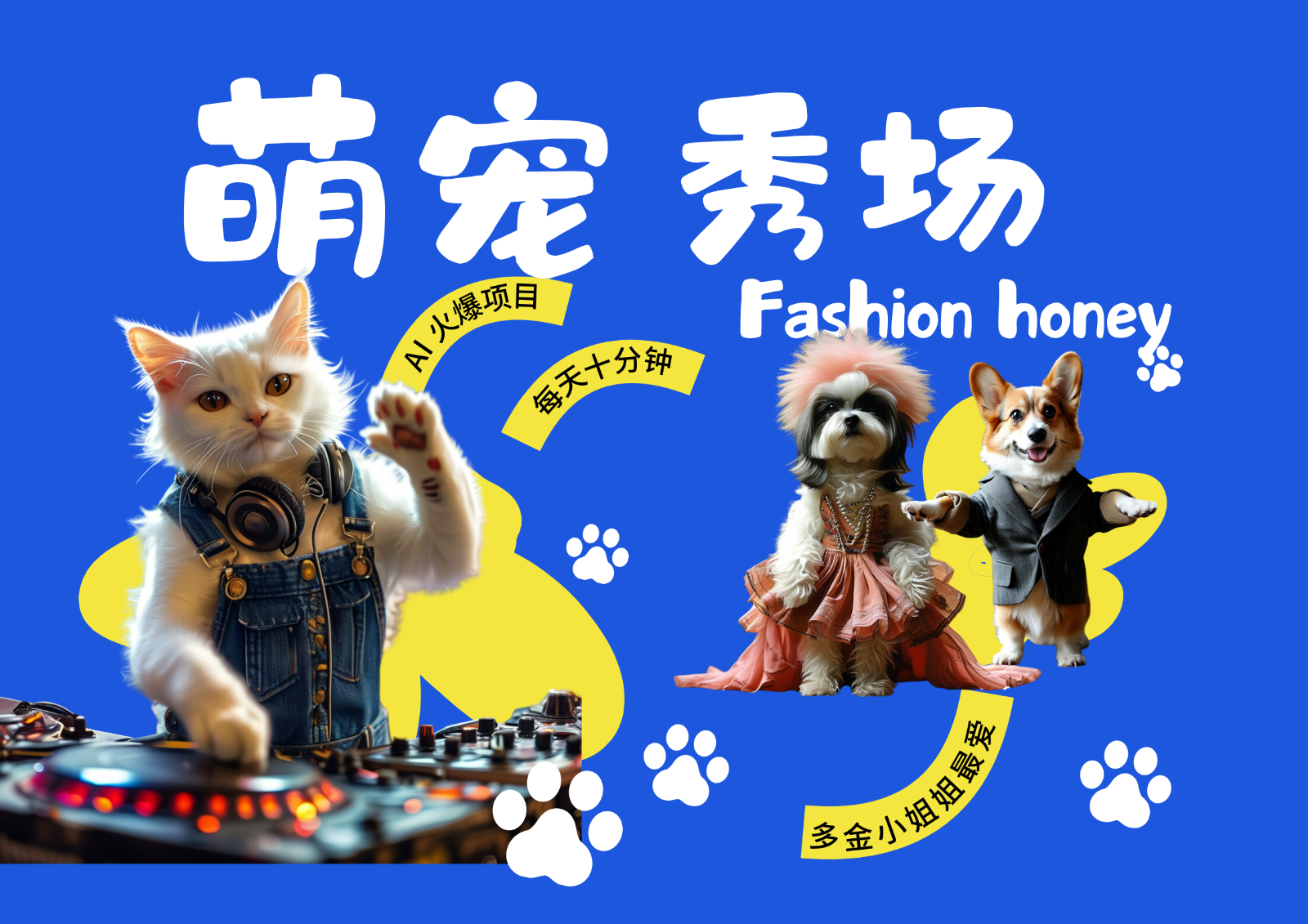酷飒动物跳舞t台走秀  时尚潮流喵FASHION汪 有钱漂亮小姐姐最喜欢的 轻轻松松月入破W-中创网_专注互联网创业,项目资源整合
