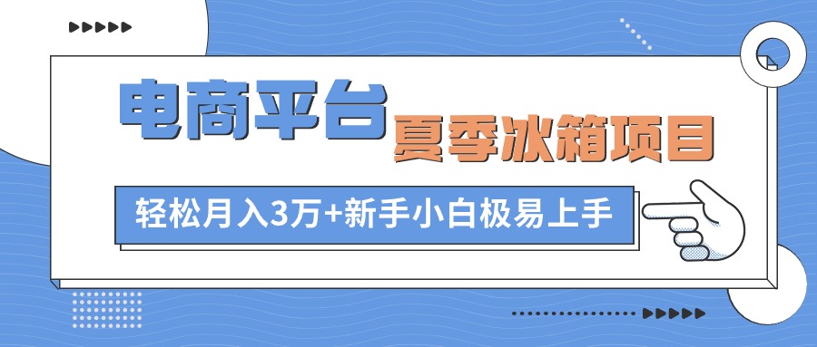 电子商务平台电冰箱新项目，新项目成本低，0成本支出，新手快速上手-中创网_专注互联网创业,项目资源整合