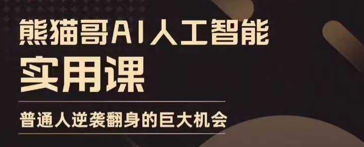 AI人工智能实用课，实在实用实战，普通人逆袭翻身的巨大机会-中创网_专注互联网创业,项目资源整合
