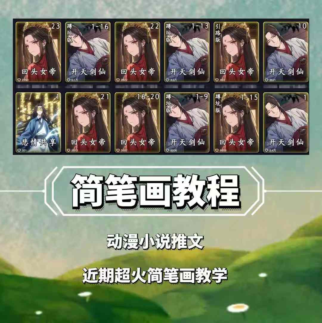 兜兜简笔画教学，小说推文动漫玩法，可做伙伴计划、分成计划、接广告等-中创网_专注互联网创业,项目资源整合