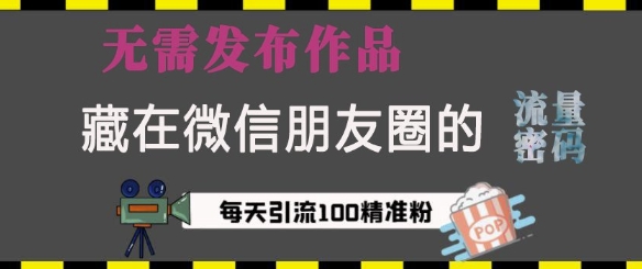 藏在微信朋友圈的流量密码，无需发布作品，单日引流100+精准创业粉【揭秘】-中创网_专注互联网创业,项目资源整合